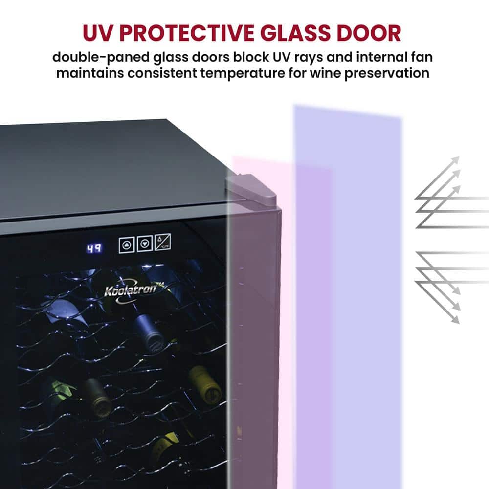 Black Thermoelectric 20 Bottle Freestanding Wine Cooler