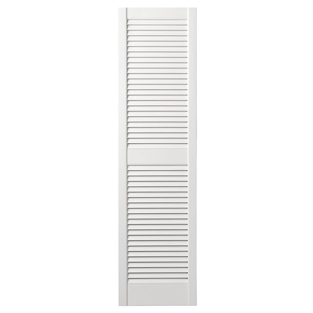 15 in. x 59 in. Open Louvered Polypropylene Shutters Pair in White price history on PriceWatchPro
