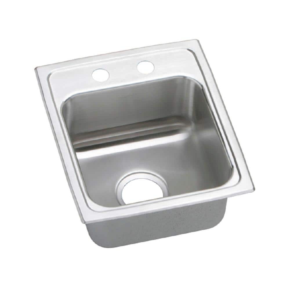 Elkay Lustertone Classic 15 in. Drop-in Single Bowl 18-Gauge Lustrous Satin Stainless Steel Bar Sink Only