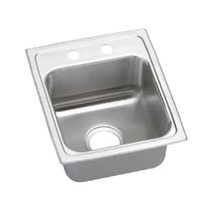Gourmet 15in. Drop-in  Bowl 18 Gauge Lustrous Highlighted Satin Stainless Steel Sink Only and
