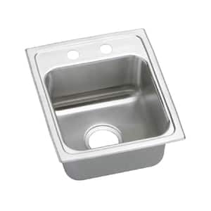 Lustertone Classic 15 in. Drop-in Single Bowl 18-Gauge Lustrous Satin Stainless Steel Bar Sink Only