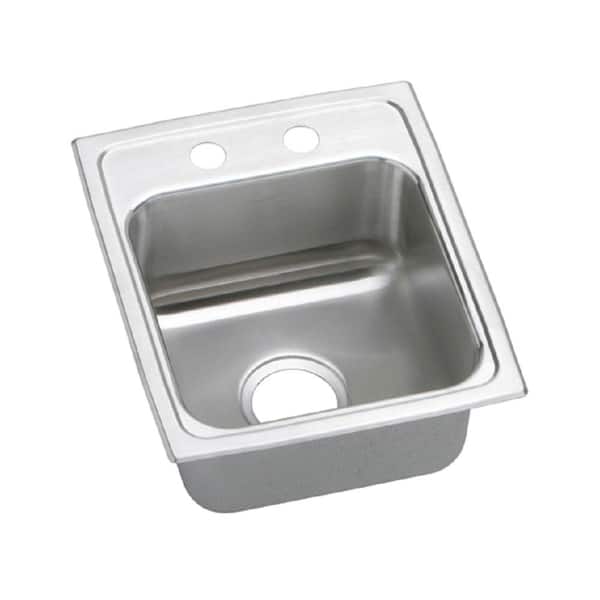 Elkay Gourmet 15in. Drop-in  Bowl 18 Gauge Lustrous Highlighted Satin Stainless Steel Sink Only and