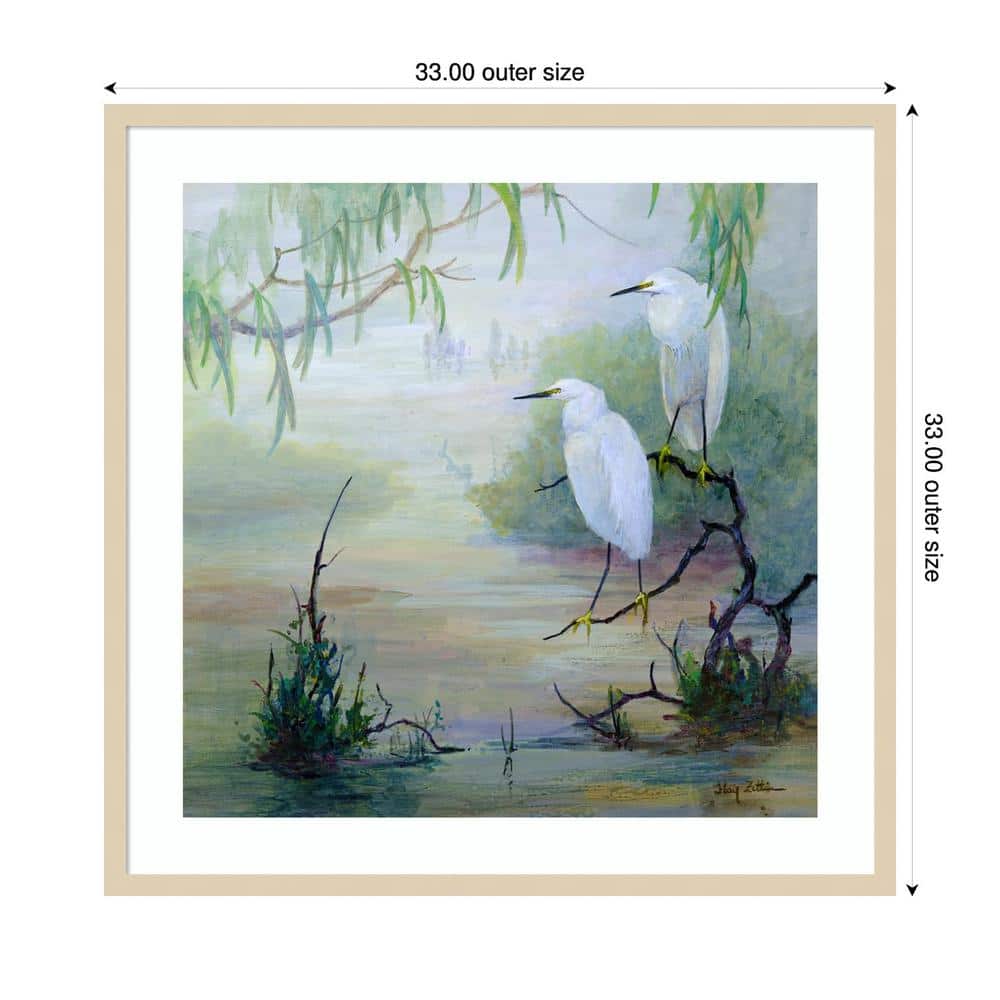 Water Wonder Abstract Expressionism Giclee Print with Natural Frame