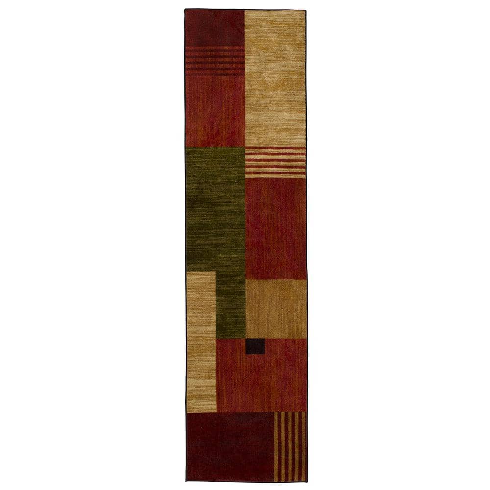 Alliance Multi Geometric Synthetic Rectangle Runner Rug