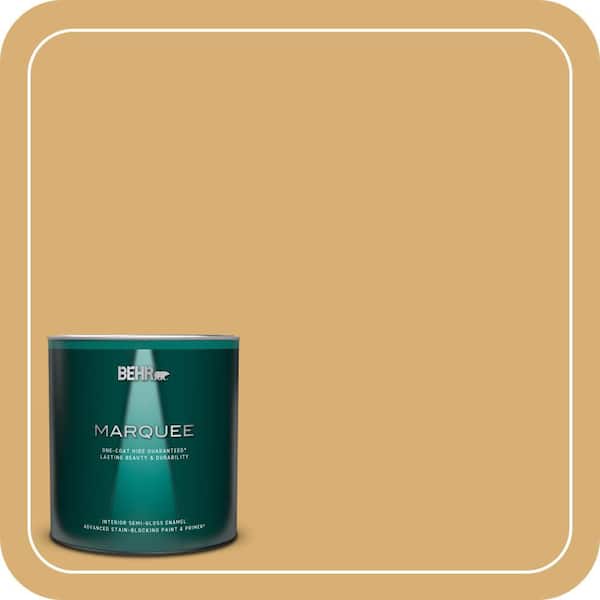 BEHR MARQUEE 1 qt. Home Decorators Collection #HDC-AC-08 Mustard Field Semi-Gloss Enamel Interior Paint & Primer