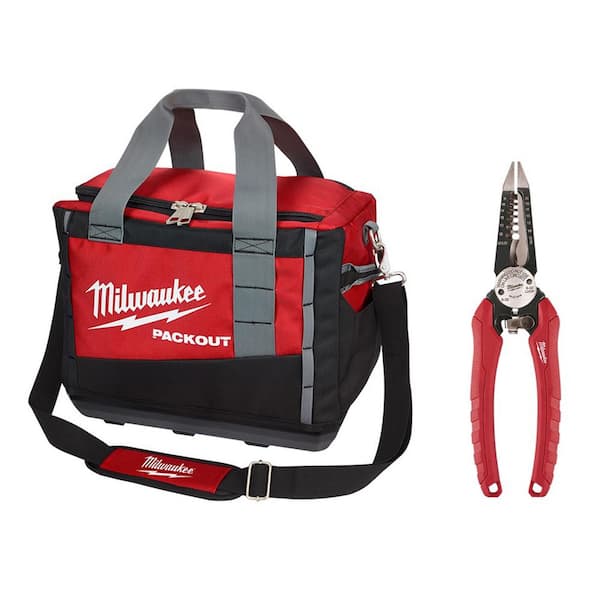 15 in. PACKOUT Tool Bag/Tote with 6-in-1 Wire Stripper Pliers