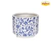 Vigoro Ophelia Small Blue and White Porcelain Planter (6 in. L x 6 in. W x 4.9 in. H) 527403