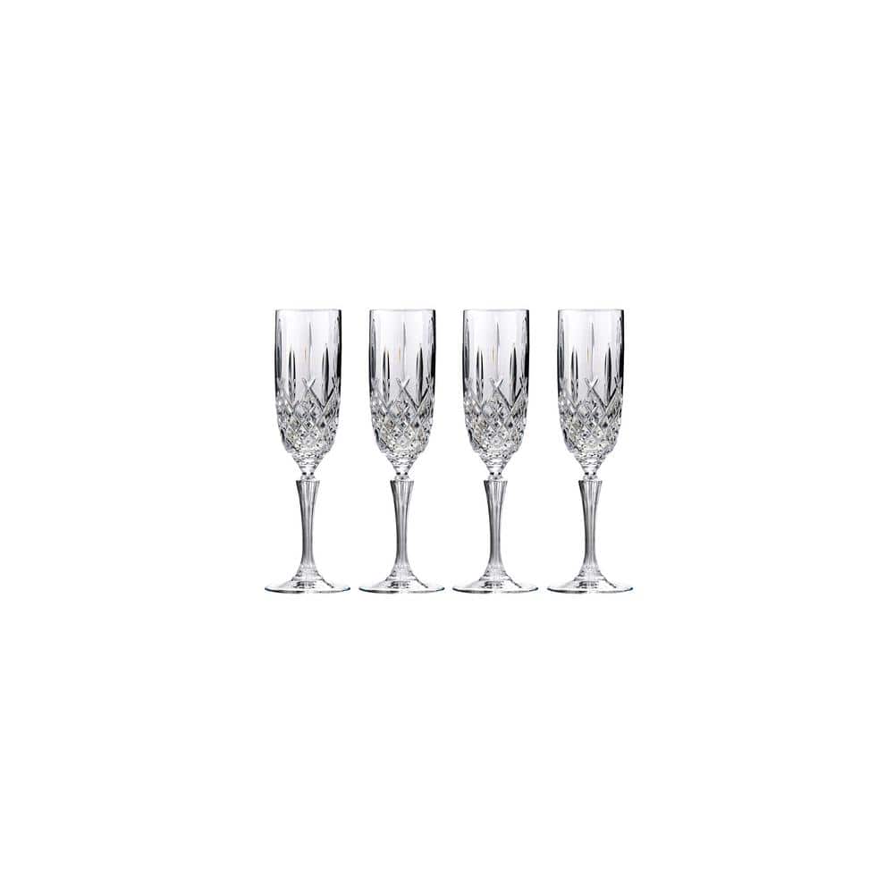 Set of 4 Tall Stemmed Wine Glasses - 12.5 Fluid Ounces - Crystal Clear -  DIY Tool Supply