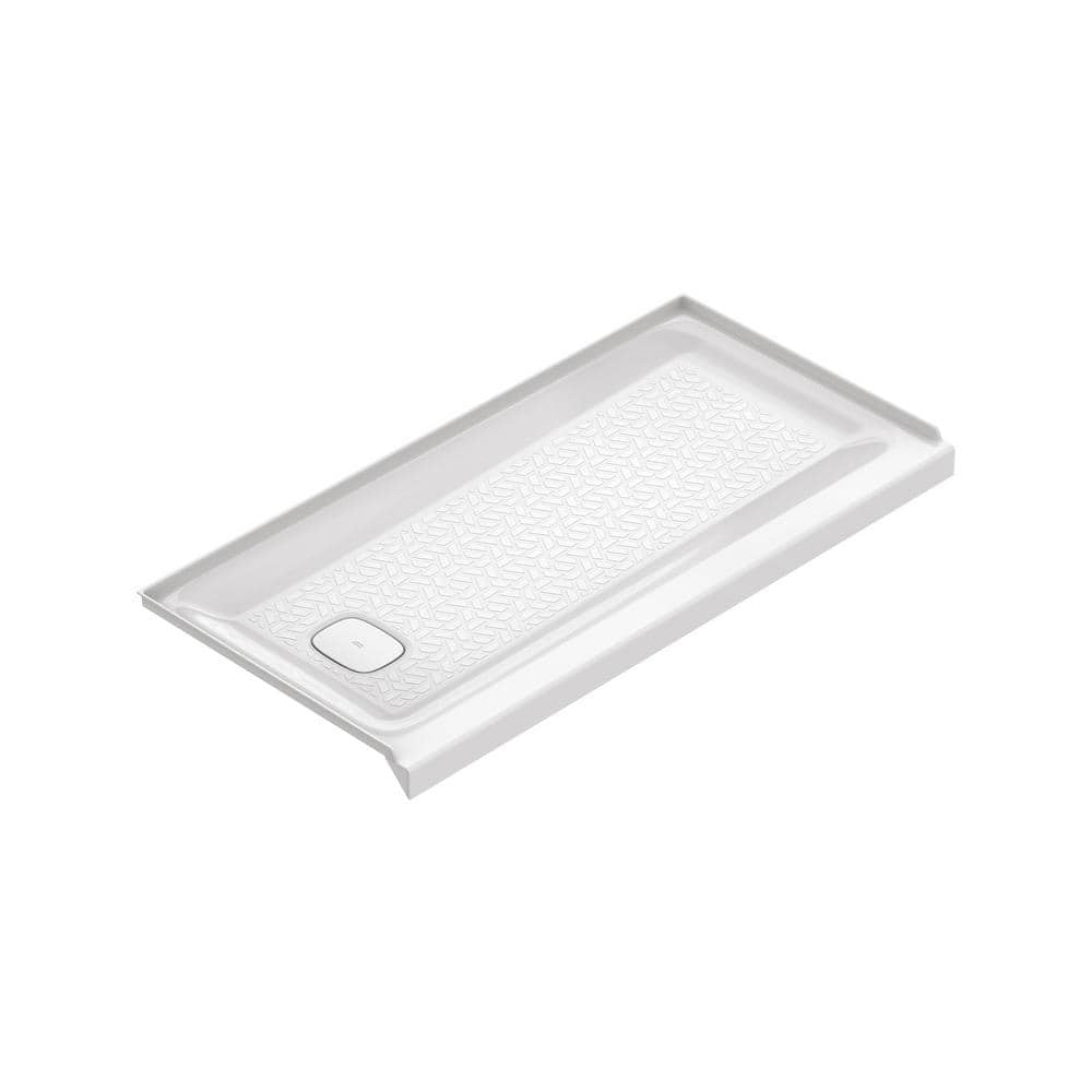 White Rectangular 60'' x 30'' Shower Base with Left Drain