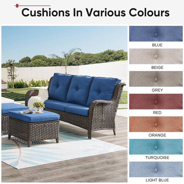 Opohoro ArcoBay 22 in. x 25 in. x 4 in. 4-Piece Deep Seating