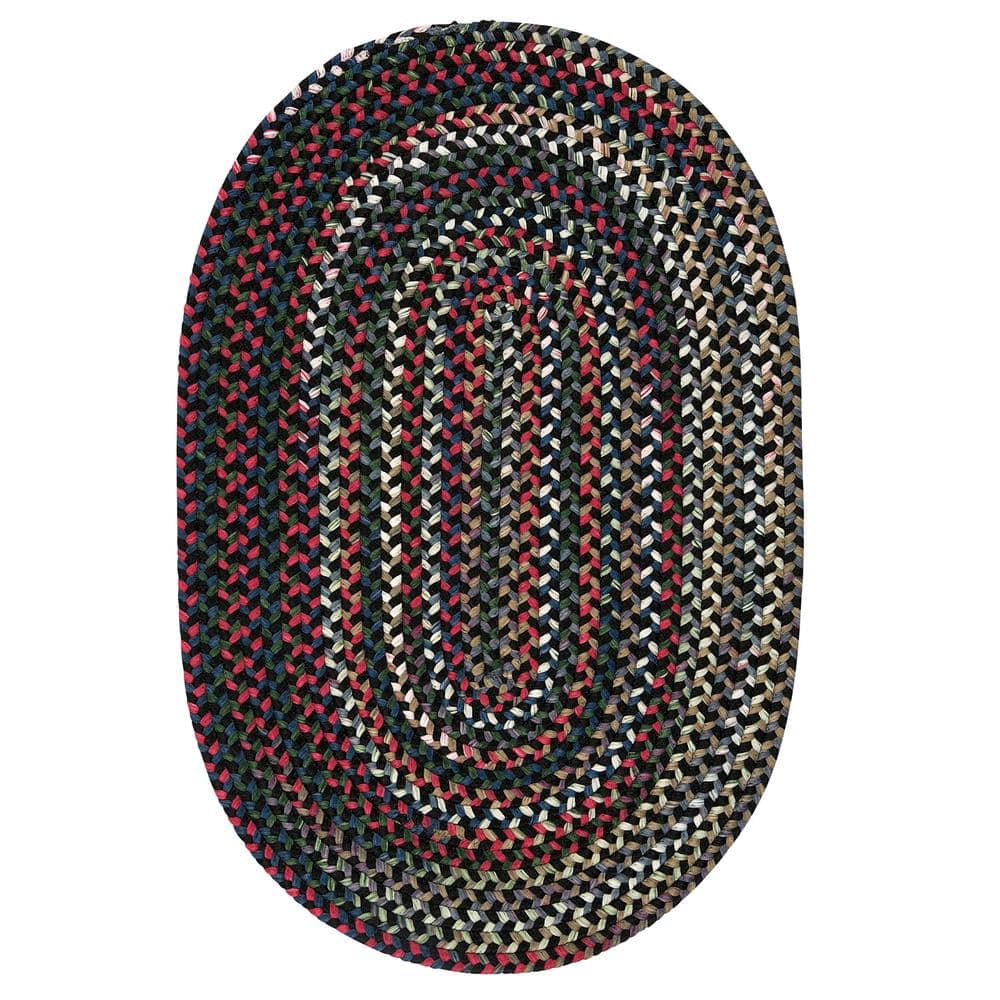 Chestnut Knoll Black Satin 2 ft. x 3 ft. Oval Indoor Area Rug