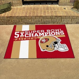 San Francisco 49ers Red 3 ft. x 3.5 ft. All-Star Area Rug