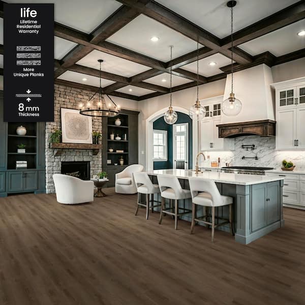 Designer Series Tennessee Whiskey 30MIL 9in.Wx48in.L Waterproof Click Lock Luxury Vinyl Plank Flooring(17.44sq.ft./case)