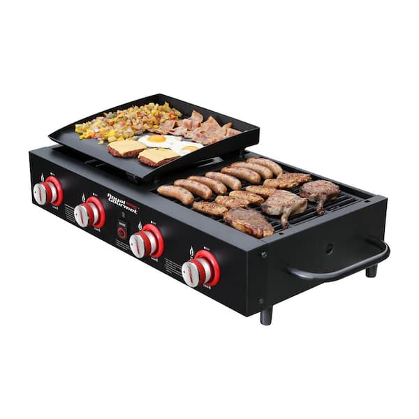 4-Burner Portable Gas Grill and Griddle Combo
