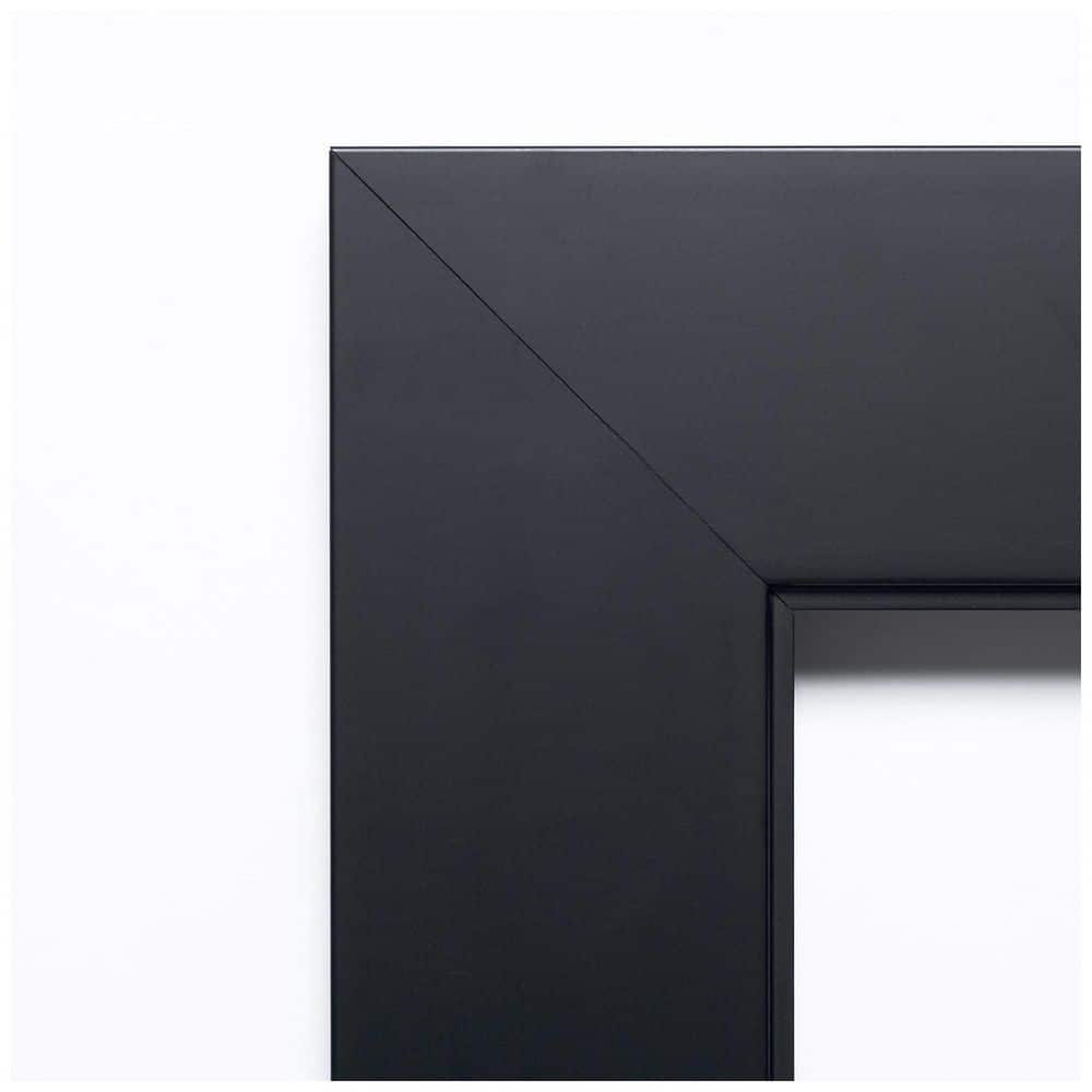 Corvino Black Petite Bevel Wood Bathroom Vanity Mirror