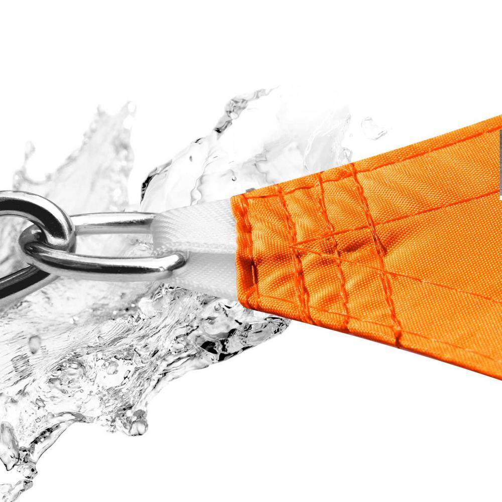 12' Orange Waterproof HDPE Triangle Shade Sail