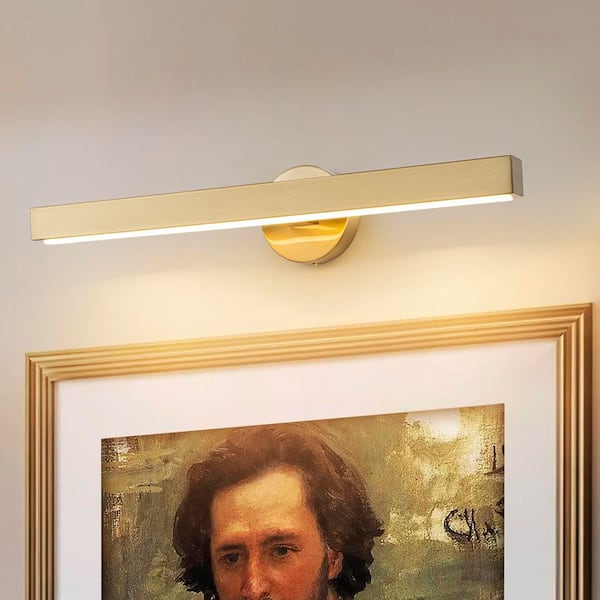 Lucas 24 in. Gold Dimmable LED Picture Light with 270° Adjustable Head