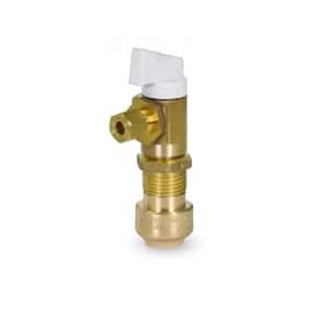 1/2 in. Push-Fit x 1/4 in. Compression Icemaker Replacement Valve in Lead Free Brass