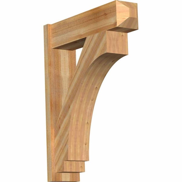 Ekena Millwork 8 in. x 38 in. x 30 in. Western Red Cedar Imperial Craftsman Rough Sawn Outlooker