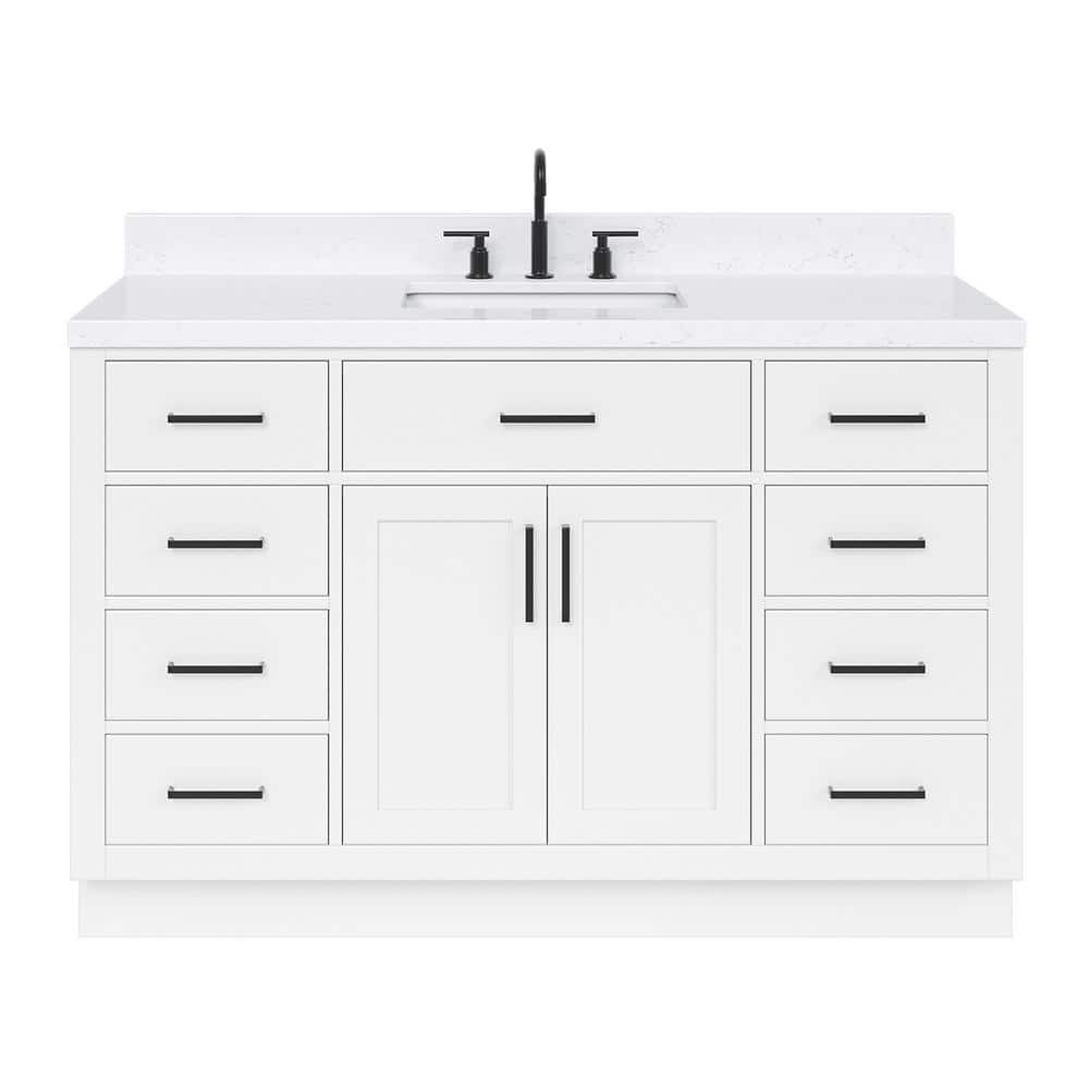 Hepburn 54" White Freestanding Single Basin Vanity Set