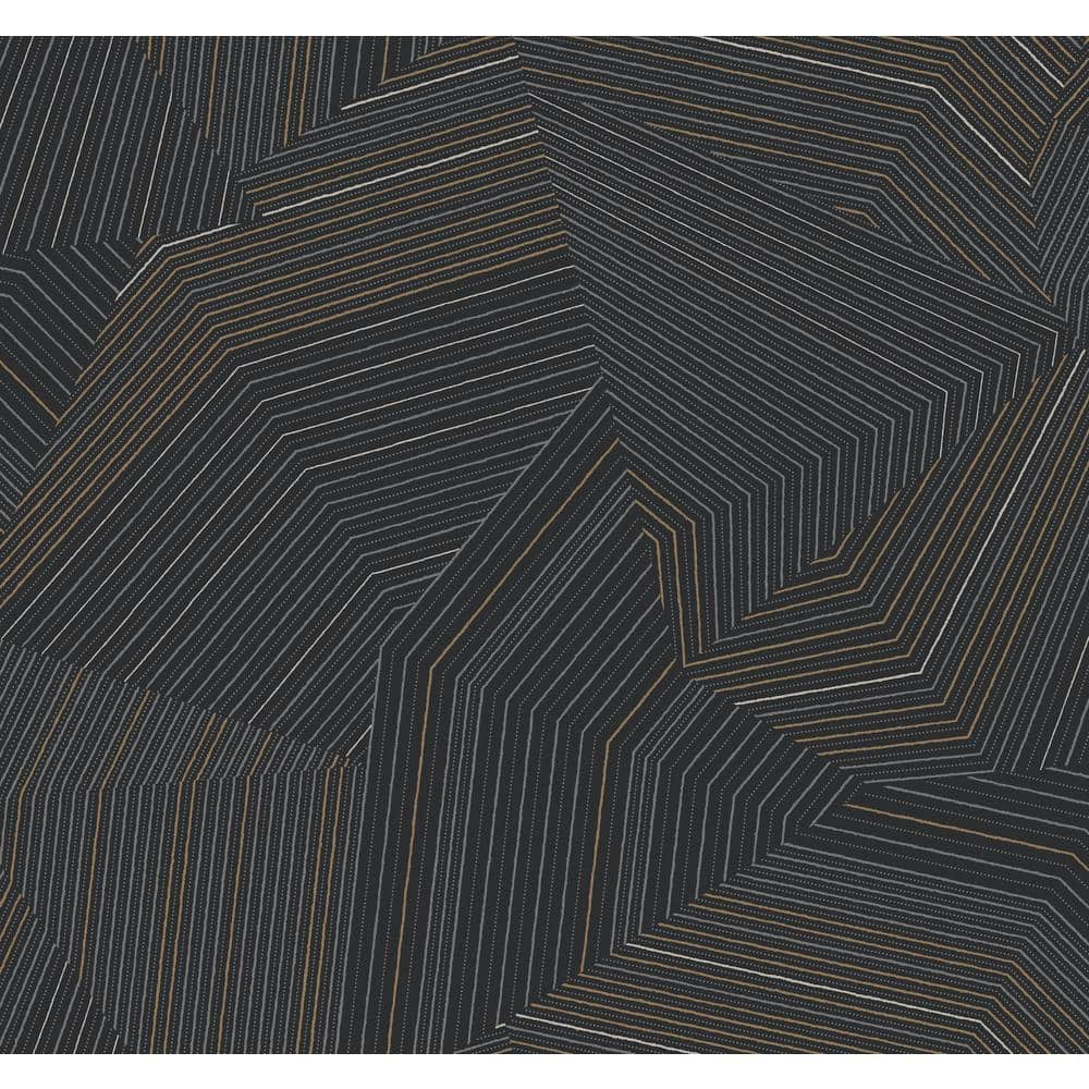 Mazes  Black + Tan - Wallpaper — COPPER CORNERS