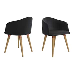 Scarsdale Black Velvet Matelass Accent Chair (Set of 2)