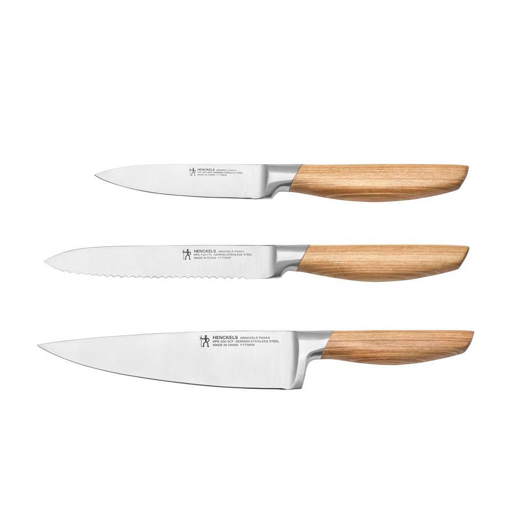 Henckels Pakka 3 Piece Stainless Steel Full Tang Starter Knife Set