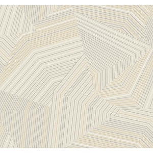 Taupe Dotted Maze Metallic Non-pasted Non-Woven Paper Wallpaper