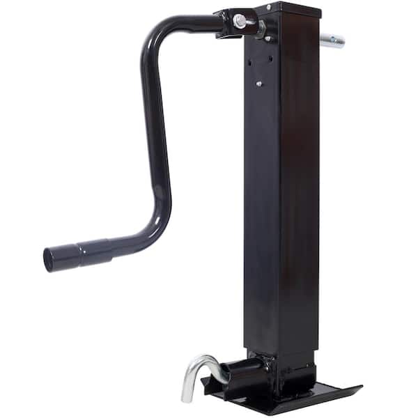 Weld Steel Trailer Jack 12,000 lb. with Side Handle, Square Jack Tube for 26 in. Travel, Black