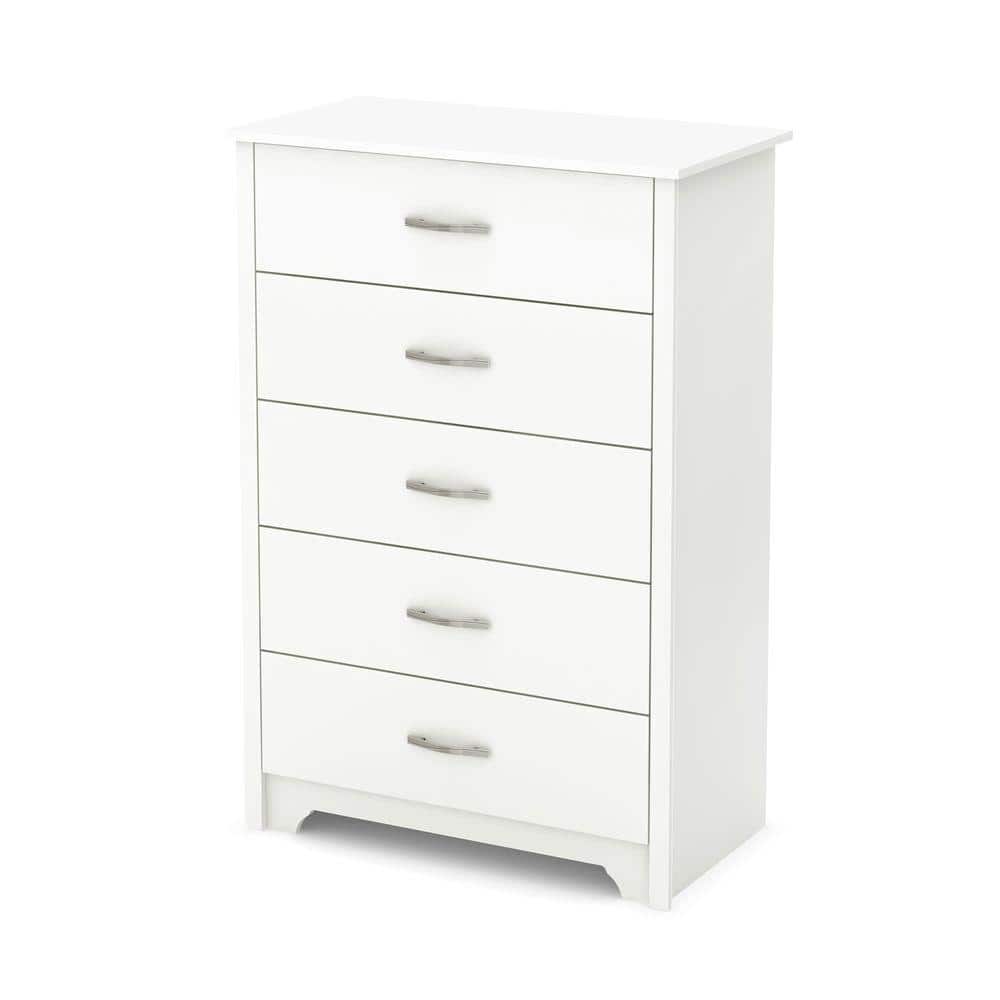 Fusion 5-Drawer Pure White Chest