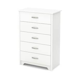 Fusion 5-Drawer Pure White Chest