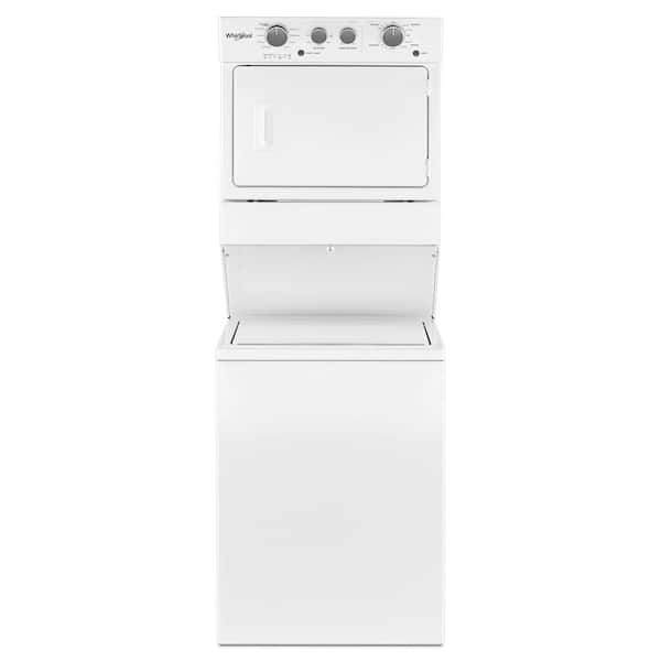 Whirlpool White Laundry Center with 3.5 cu. ft. Washer and 5.9 cu. ft. Gas Dryer with 9 Wash Cycles and AutoDry