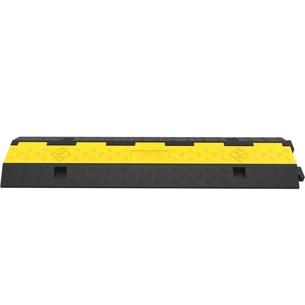 Cable Protector Ramp, 5 Packs 2-Channel, 40 in. x 9.7 in. x 2 in., 3. 33 ft., Yellow, Rubber, Conduit price history on PriceWatchPro