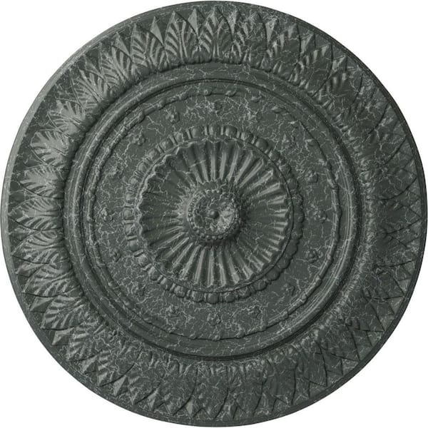 Ekena Millwork 26-5/8" x 2-1/4" Christopher Urethane Ceiling Medallion, Athenian Green Crackle