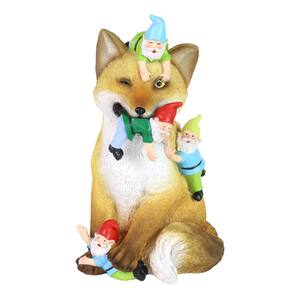 Fox, Hand Painted, UV-Treated Resin, 6.5 in. x 12 in. Gnomes Garden Statue
