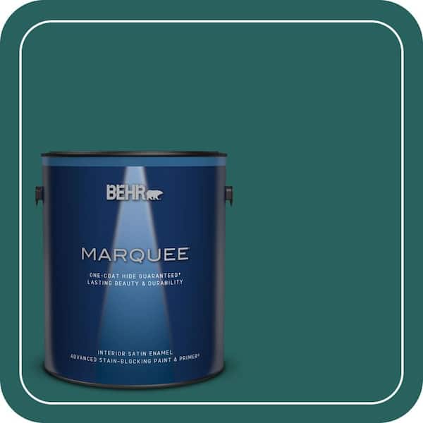 BEHR MARQUEE 1 gal. #MQ6-05 Verdant Forest One-Coat Hide Satin Enamel Interior Paint & Primer