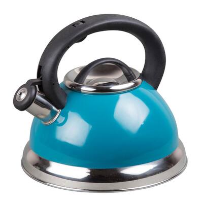 Alexa 3.0 Quart Aqua with Aluminum Capsulated Bottom for Even Heat Distribution Stainless Steel Whistling Tea Kettle