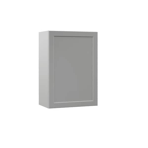 Hampton Bay Designer Series Melvern Assembled 21x30x12 in. Wall Kitchen Cabinet in Heron Gray