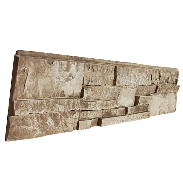 TRITAN BP Summit Faux Stone Panel 48 in x 8 in Prairie Bluff Color