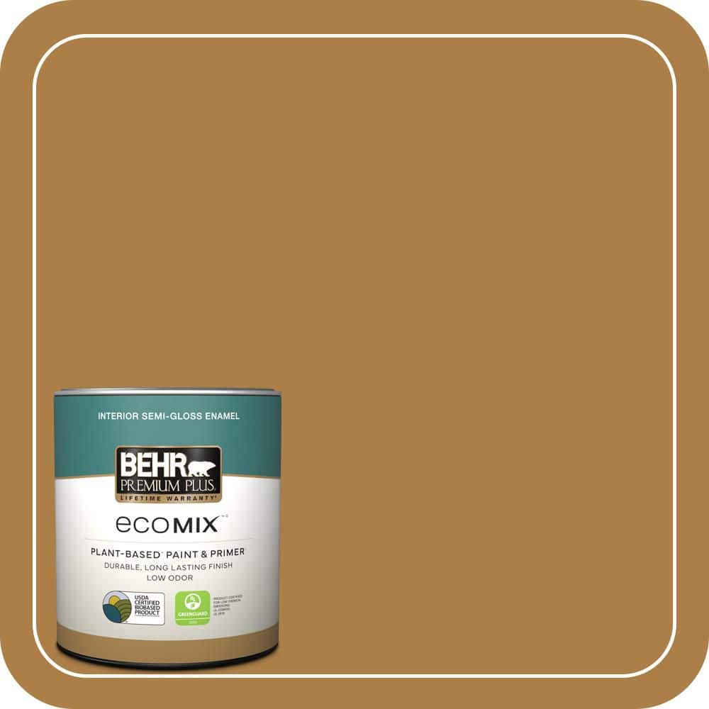 1 qt. #300D-6 Medieval Gold Semi-Gloss Enamel EcoMix Plant-Based Interior Paint & Primer price history on PriceWatchPro