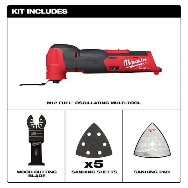 Milwaukee M12 FUEL 12V Lithium-Ion Cordless Oscillating Multi-Tool