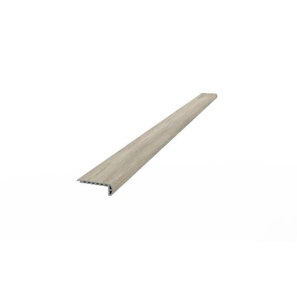 NewTechWood EverLux Clamshell Gray 20 mm T x 2.56 in. W x 84 in. L Flush Stair Nose Molding