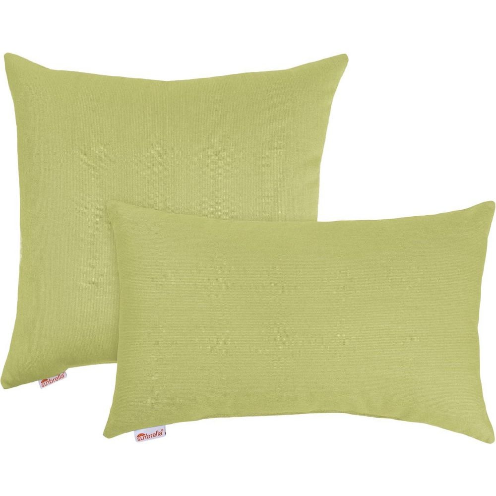 Sunbrella Knife Edge Outdoor Filled Throw Pillow - Set of 2, One 20 in. and One 13 in. x 20 in. Kiwi price history on PriceWatchPro