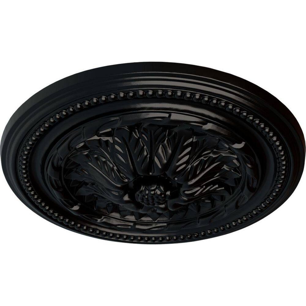 Jet Black 16" Polyurethane Decorative Ceiling Medallion