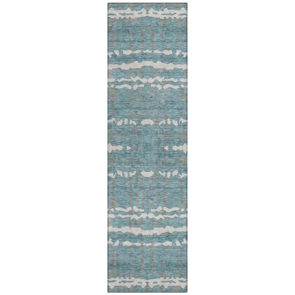 Chantille Machine Washable Indoor/Outdoor Abstract ACN2982 Teal 2 ft. x 7 ft. Runner Rug price history on PriceWatchPro