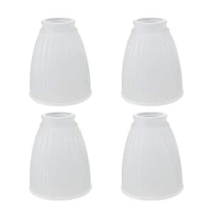 5 in. Frosted Ribbed Ceiling Fan Replacement Glass Shade (4-Pack)