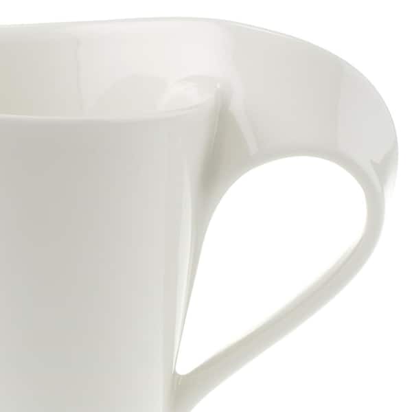 Boch New Wave 4-Piece Modern White Porcelain Dinnerware Set (Service for 1) 1025257050 - Home Depot
