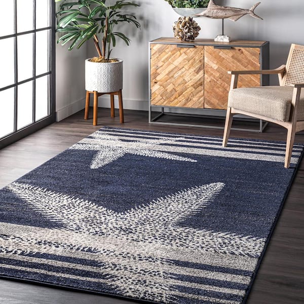 Thomas Paul Starfish Blue 9 ft. x 12 ft. Area Rug