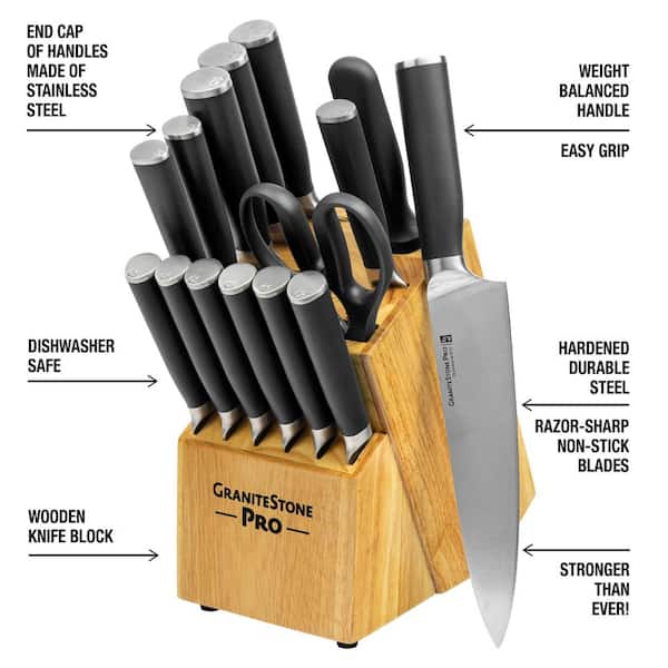 Granitestone Nutriblade Knife Block for 6 Piece Knife Set, Men's, Size: One Size
