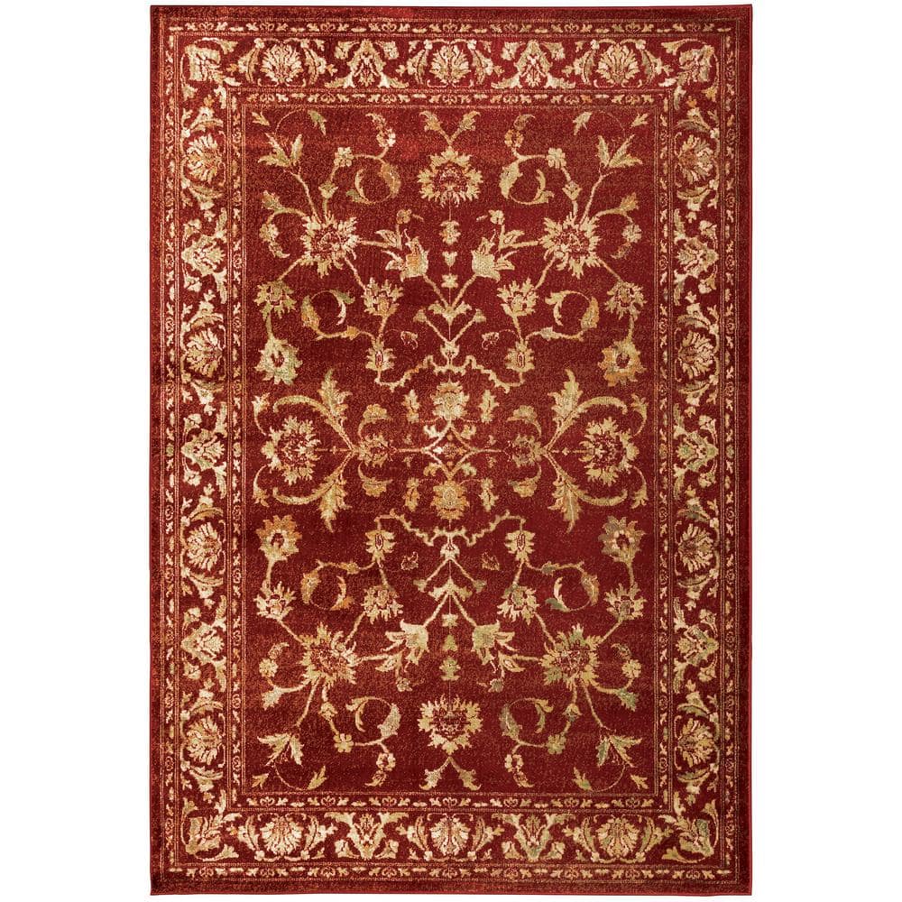 Jayson Red/Gold 8 ft. x 10 ft. Oriental Area Rug